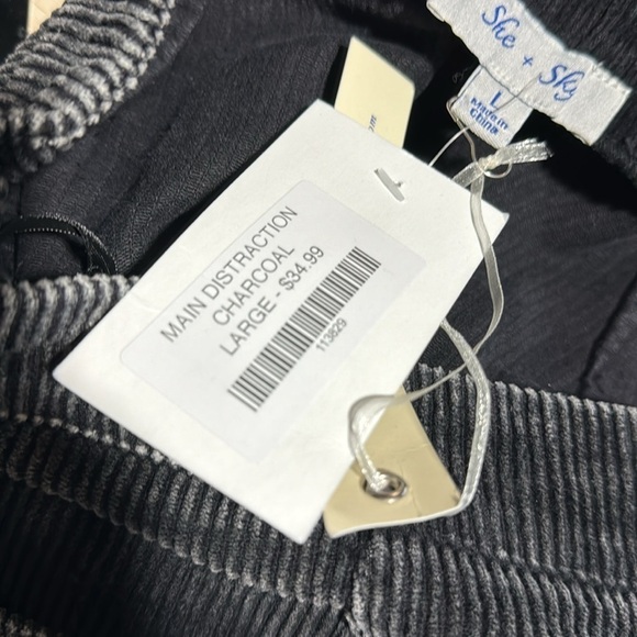 Corduroy skirt she & sky large grunge big pockets zippered front dark academia - Picture 4 of 4